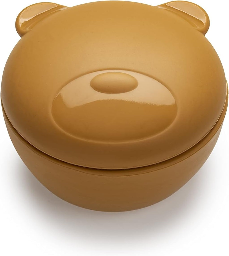Brown bear-shaped Melii silicone bowl.