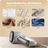 Neakasa one hand with dual mode settings for various fabrics on a beige background