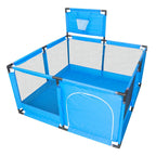 Indoor Kids' Safety Playpen enclosure with Mesh Basket and Gate for Secure Playground Activities .