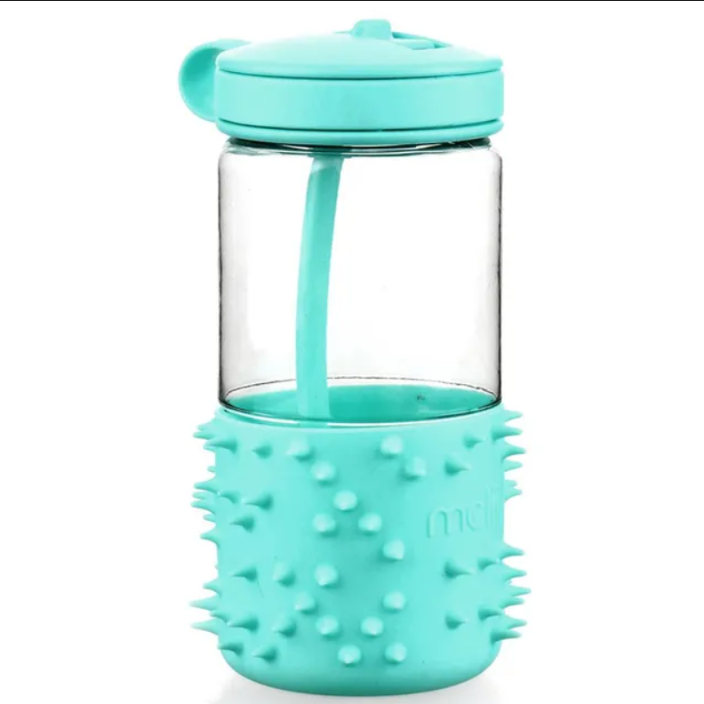 Turquoise textured water bottle "melii"