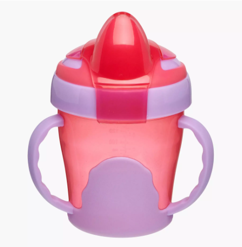 Pink and purple vital hydrate sippy cup with handles 