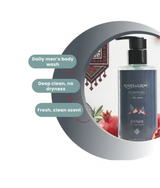 Roots& Glowshower gel bottle for men