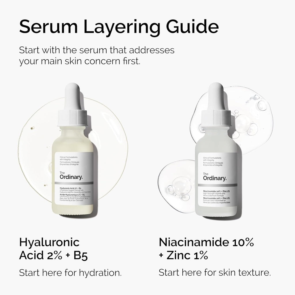 The Ordinary Niacinamide 10% + Zinc 1%, Brightening & Smoothing Serum for Blemish-Prone Skin