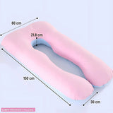 Pregnancy pillow with on a light purple 