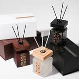 Wood Tone Diffuser & Candle Gift Set With Luxury Packagingmusk Flavour.