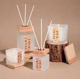 Wood Tone Diffuser & Candle Gift SetLuxury Packaging white musk Flavour.