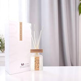 Wood Tone Diffuser & Candle Gift Set With Luxury Packaging white musk Flavour.