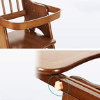 Wooden Dining Chair And Table Portable Folding High Chair With Ladder