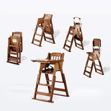 Set of wooden high chairs .