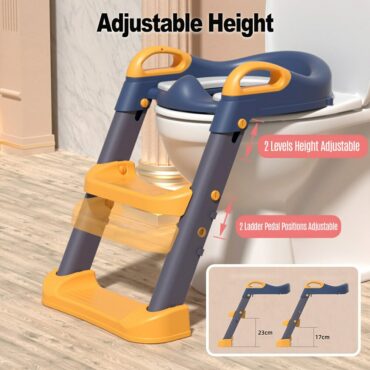 Large Plastic Chair Baby Toilet Kid Potty trainer, Toilet seat with Ladder