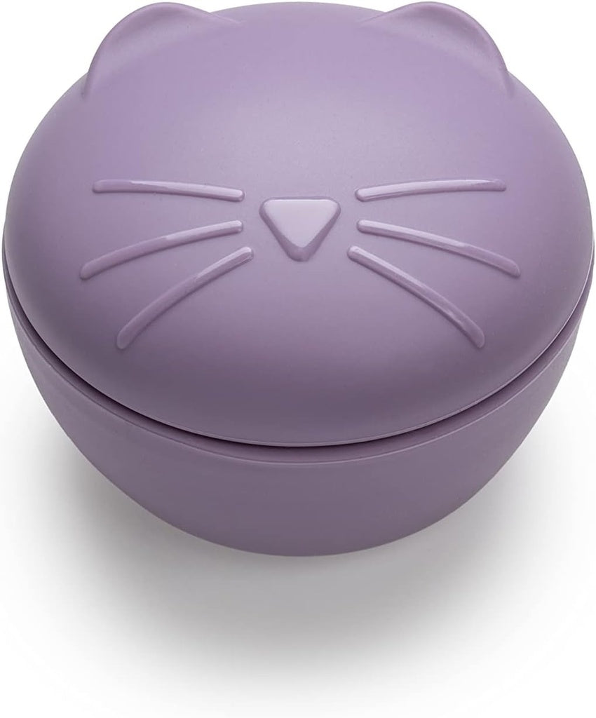 Purple cat-shaped Melii silicone Purple container with lid 