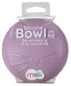 Melii Silicone bowl set with a purple lid 