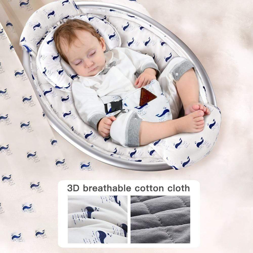 Hot Mom Cotton Electric Baby Bouncer with Bluetooth and LED Touch Screen