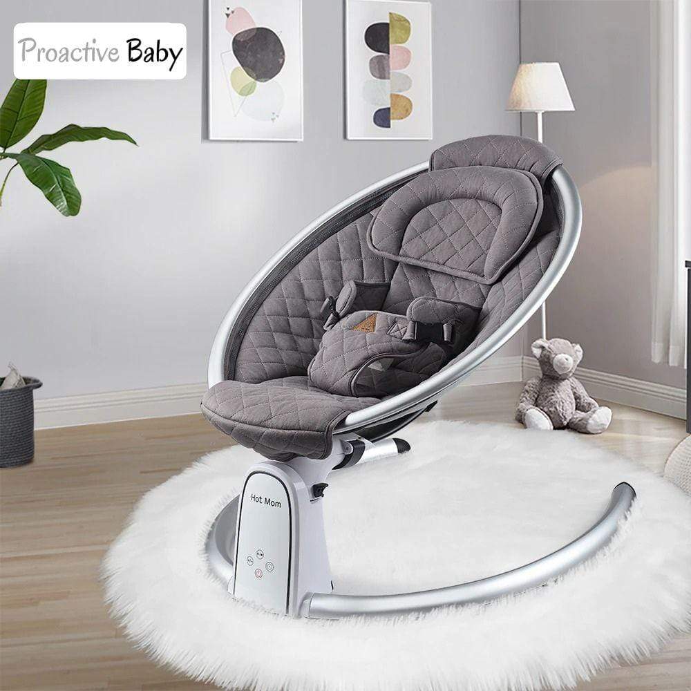 Hot Mom Cotton Electric Baby Bouncer with Bluetooth and LED Touch Screen