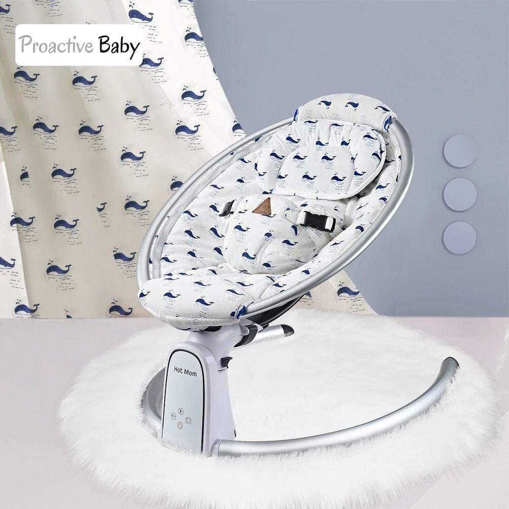 Hot Mom Cotton Electric Baby Bouncer with Bluetooth and LED Touch Screen