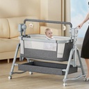Adjustable Baby Bassinet for Newborns and Nursing Mothers with Anti-Reflux Tilt and Cradle Mode