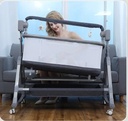 Adjustable Baby Bassinet for Newborns and Nursing Mothers with Anti-Reflux Tilt and Cradle Mode