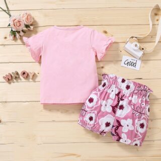 Little miss sassy Baby Girl Short Sleeve Sunflower Floral Pants 2Pcs Summer Outfit Sets