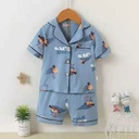 Summer Night Suit Short Sleeve Sleep Wear  Kid Pajama Set Boy Sleepwear.