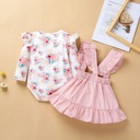 High Quality cotton baby girl dress for baby girl summer Printed kids dress sets