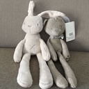 Soft cloth teddy rabbit with long legs and arms - GREY COLOR