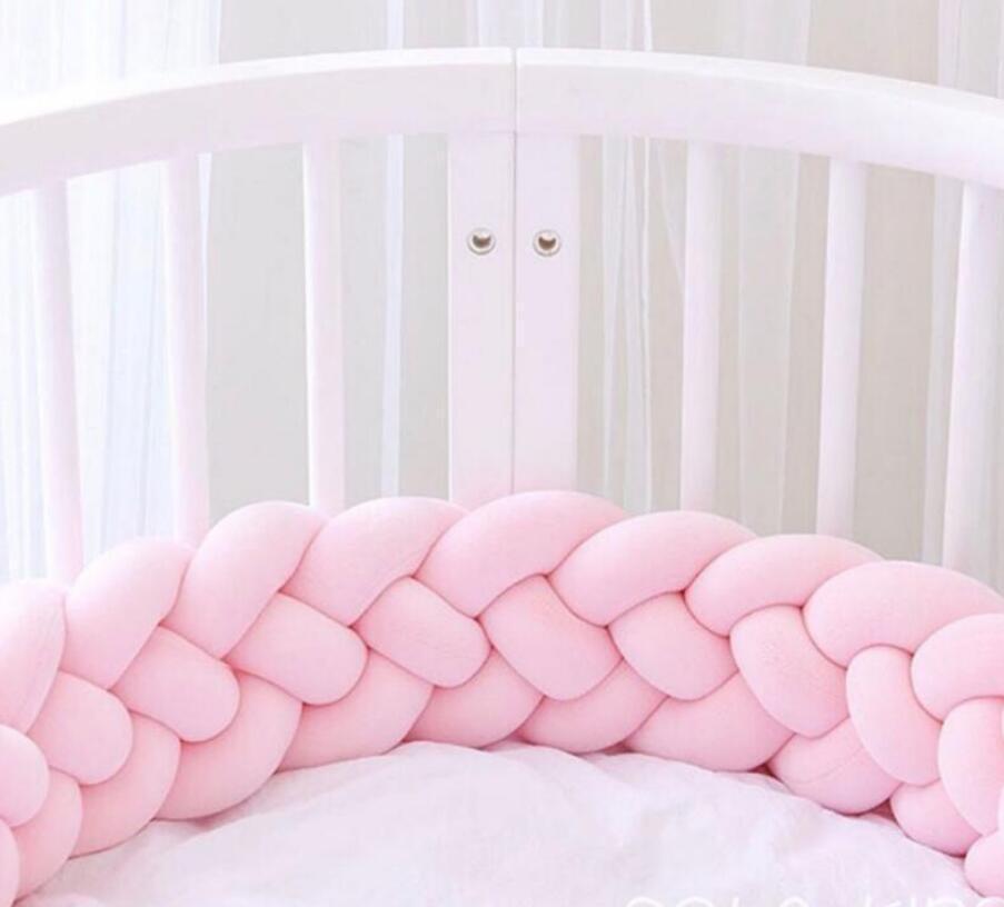 4 Strand Crib Bumper Braided Guards Bed Rails for Baby Three (3.6) Meters Length