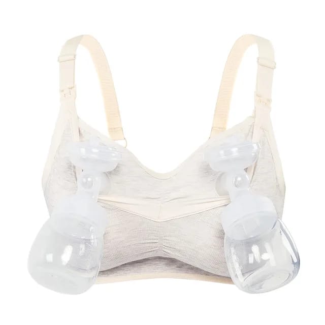 Breastfeeding bra suitable for breast pump use