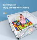 Baby Playpen Extra Large Play Yard Indoor Outdoor Kids Activity Center w/ Gate 150*150*68CM
