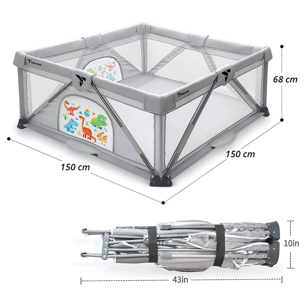 Baby Playpen Extra Large Play Yard Indoor Outdoor Kids Activity Center w/ Gate 150*150*68CM