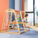 Indoor Children Playground - Baby Wooden Slide Swing