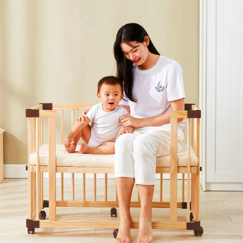 6-in-1 Baby Wooden Cot Crib