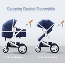 Belecoo baby stroller High view with shock absorption system