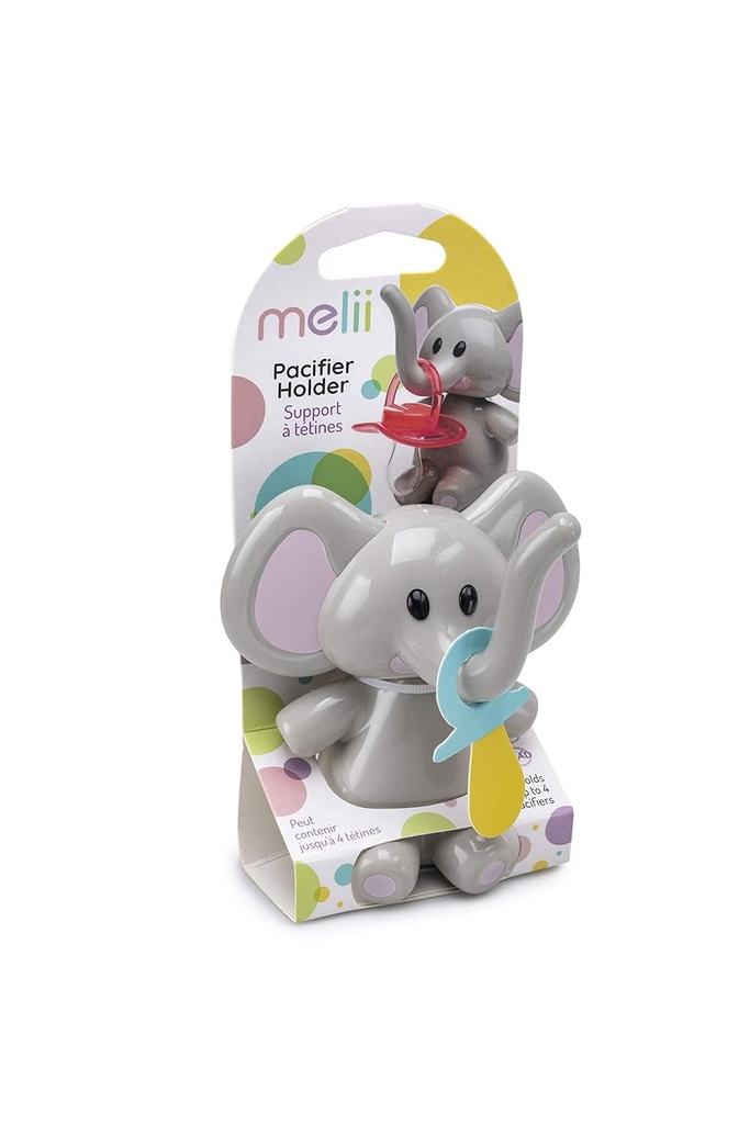 Melii Elephant Pacifier Holder Pink Ears