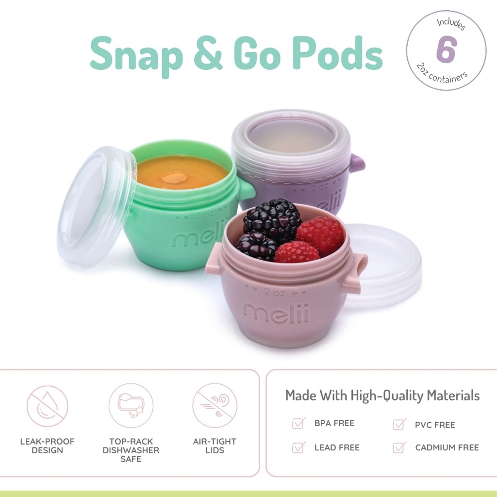 Melii Snap and Go Pods 4oz set of 8