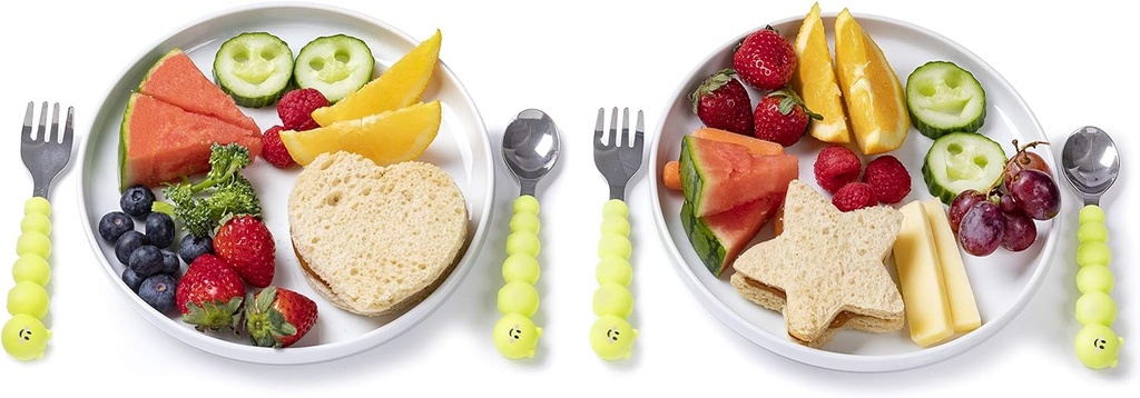 Melii Silicone Caterpillar Spoon and Fork Set