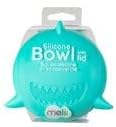 Melii Silicone Bowl with Lid 350 ml Turquoise Shark