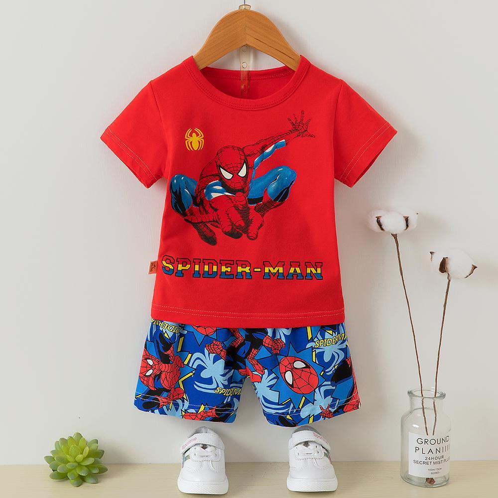 Boys Dinosaur Pyjamas Kids Cotton clothing Shark Pajamas For Children Infant Suit T-shirts Short Sleeves Pajam