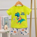 Boys Dinosaur Pyjamas Kids Cotton clothing Shark Pajamas For Children Infant Suit T-shirts Short Sleeves Pajam