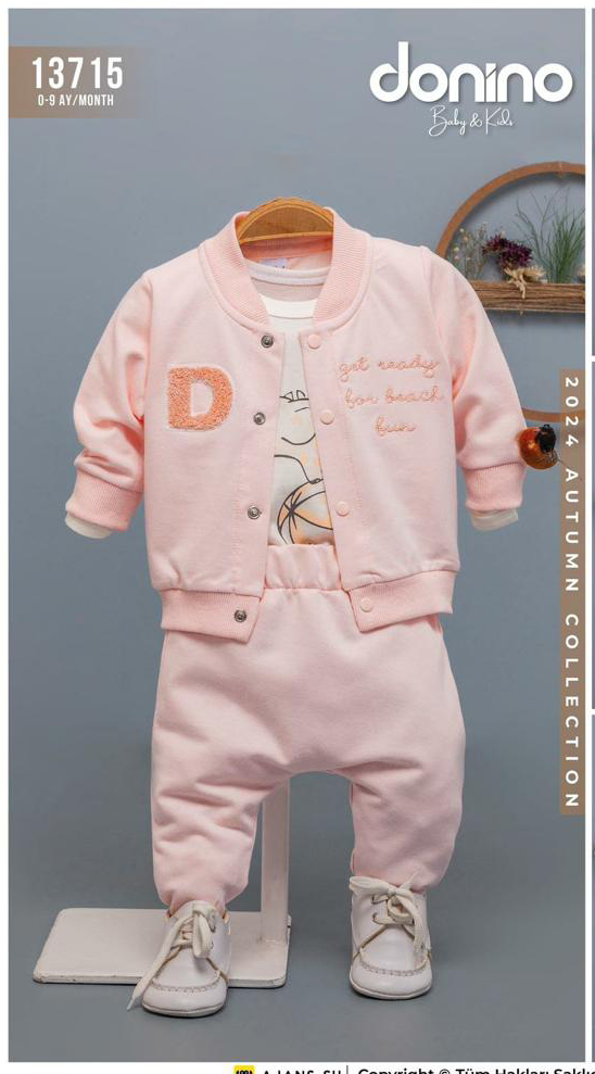 Donino Baby girl three piece suit rose Set