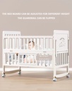 Solid Wood Crib Best Selling Wholesale Baby Bed Design Swing Cot Attached Adult Bed