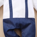 Clothes Baby Boy Rompers Suspender Bow Tie Gentleman Baby Handsome Snap Buttons Infant Boy Rompers