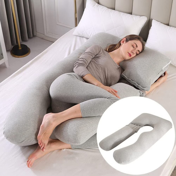 Detachable double U-shaped detachable washable pillow core side sleeping pillow pregnancy pillow polyester fiber