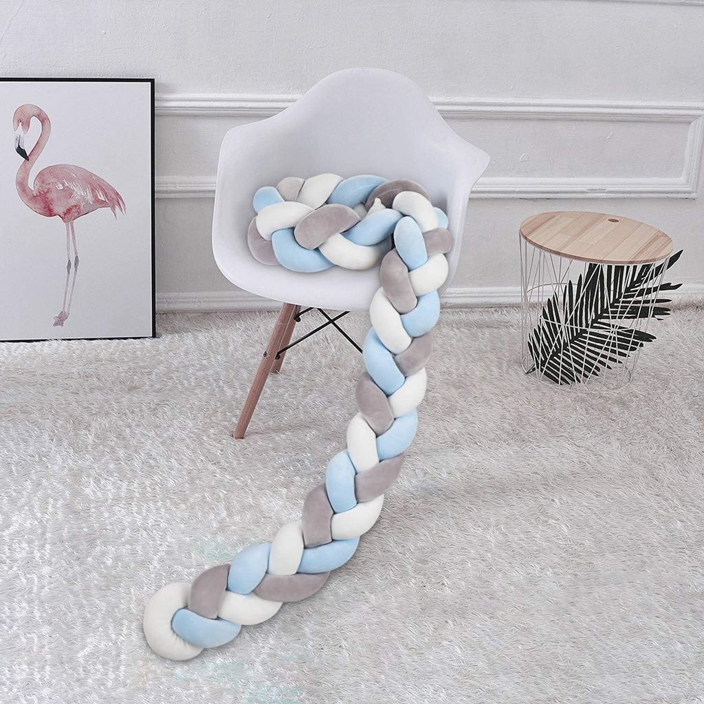 3 Meters Crib Bumper Cubes for Baby Bed Knotted Pillow Baby Bed