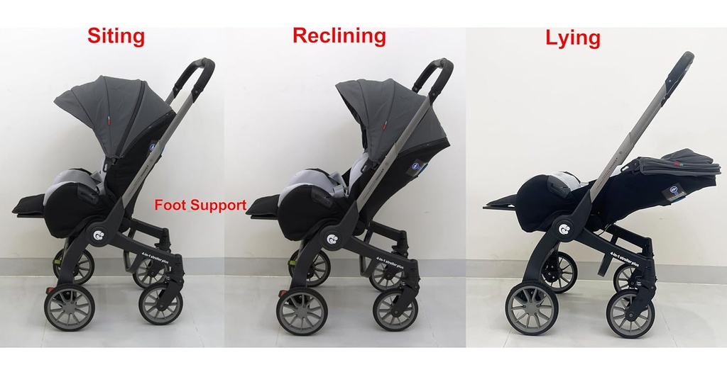 New 4 in 1 baby stroller Multi-functional Car Seat Stroller Baby Carriage Basket Portable Travel System