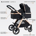 2 in 1 Baby Stroller, Convertible Bassinet Pushchair for Infants and Newborns 0-36 Months