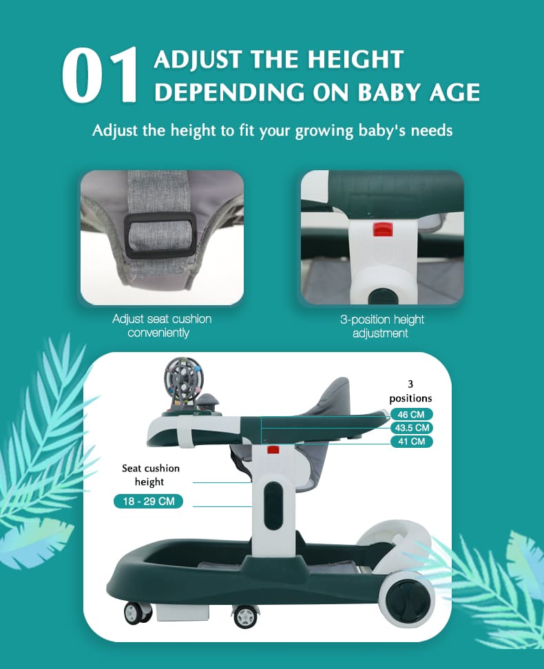 U-shaped Baby walker anti-o-leg anti-rollover with adjustable speed