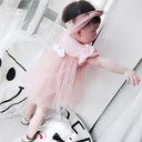 100% cotton New Born Girls Baby Clothes Short Sleeve Angel Wings Baby Romper Dress