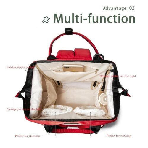 Multi-Function Waterproof Mummy Back bag for travel – large capacity