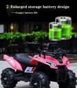 Kids Toy Ride On Car 2 to 5 years Rechargeable 6V Electric Four Wheels Beach Off-road with Remote Control