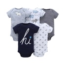 Baby Bodysuits, 5-Pack Short Sleeve 100% Organic Cotton Baby Unisex